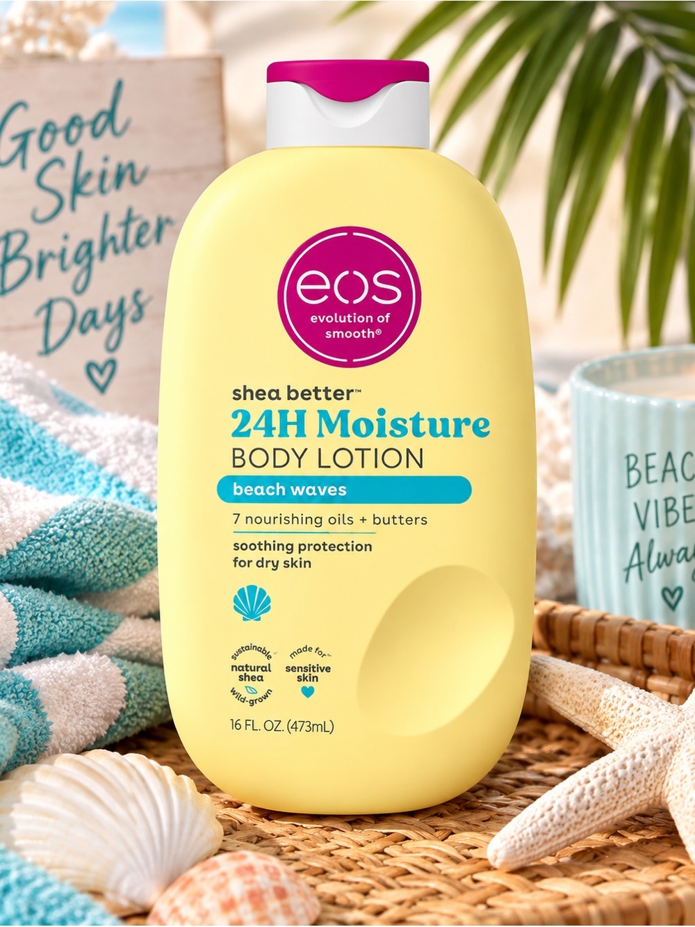 eos Shea Better 24H Moisture Body Lotion - Beach Waved